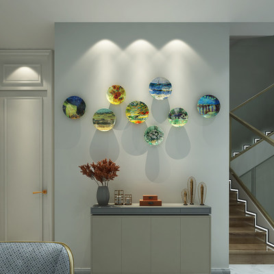 歐式創(chuàng)意家居背景墻面 梵高臥室油畫(huà)裝飾推薦好店